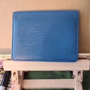 Louis Vuitton Blue Textured Men's Wallet